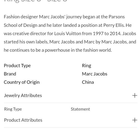 Last One Available Now! Marc by Marc Jacobs Turnlock style unisex ring size 6. - Picture 3 of 7